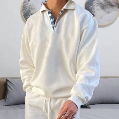 Casual Oversized Trui Met V-hals Voor Heren | Warm