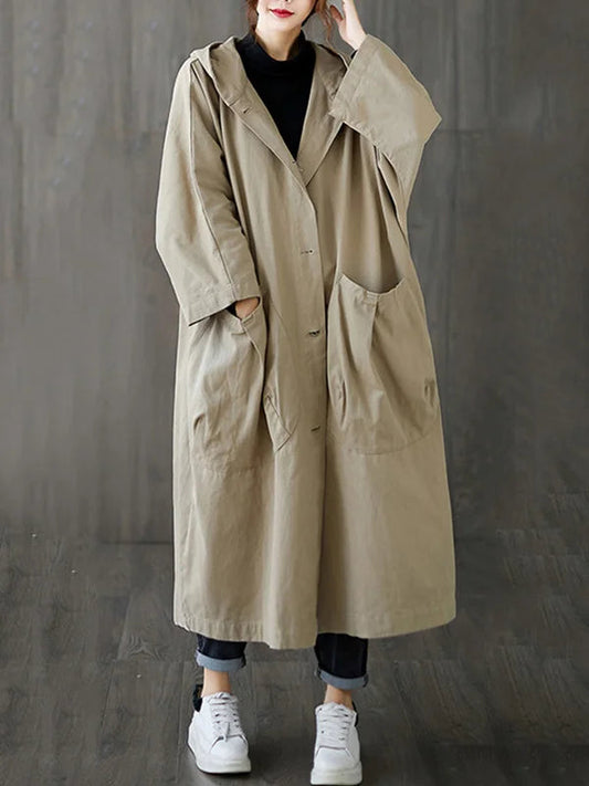 Lange Trenchcoat Voor Dames - Dema
