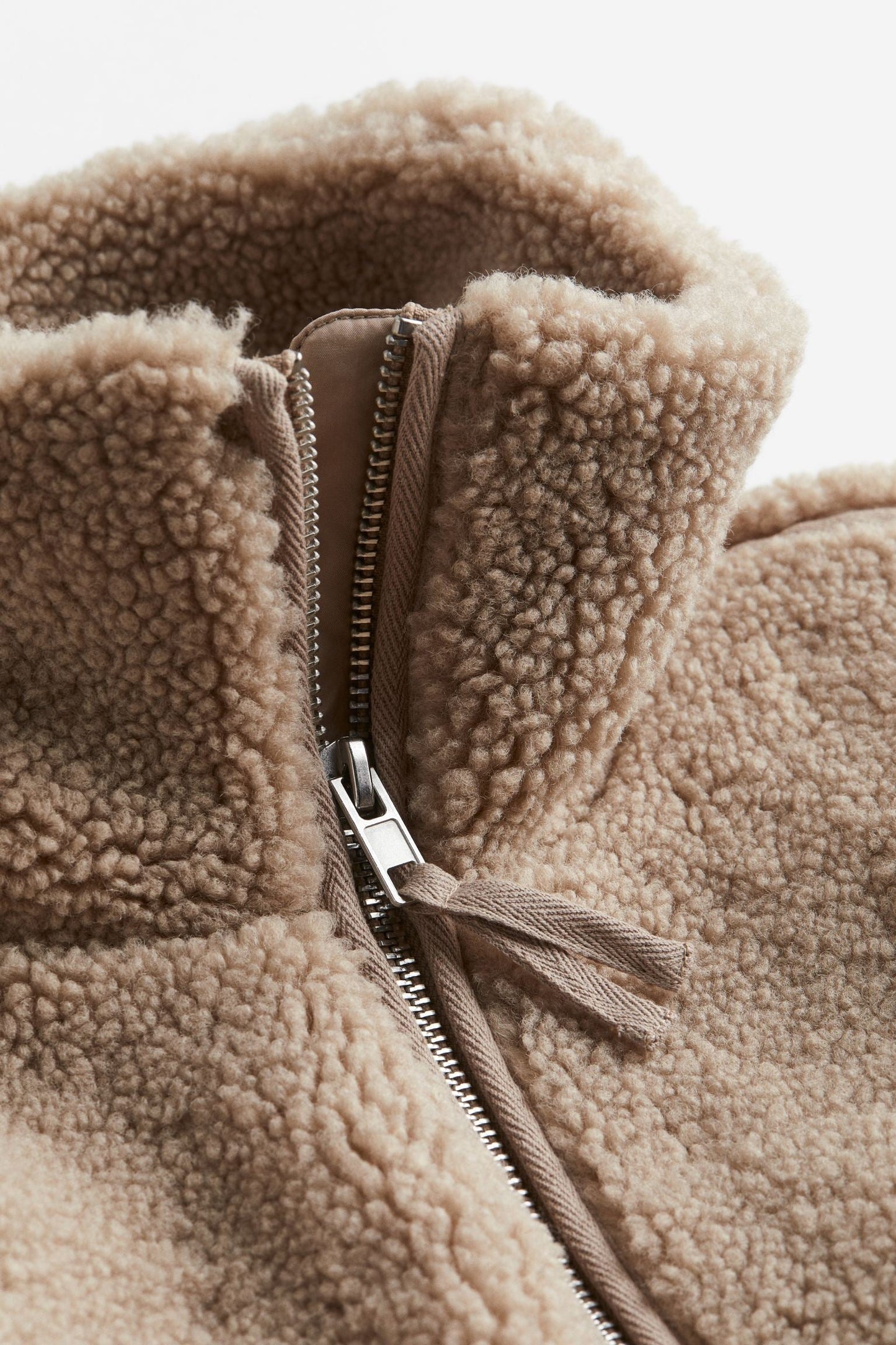 Teddy Vest Met Opstaande Kraag | Warm