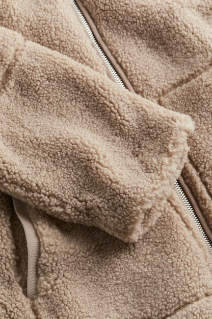 Teddy Vest Met Opstaande Kraag | Warm
