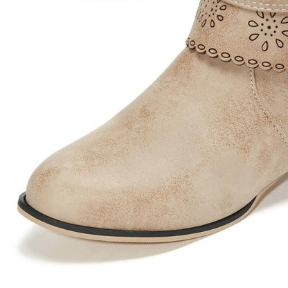 Cowboylaarzen Met Blokhak Voor De Winter | Decoratieve Gesp