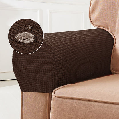 Stretch Armleuninghoezen – Spandex Hoezen voor Stoelen & Fauteuils, Set van 2, Bordeaux