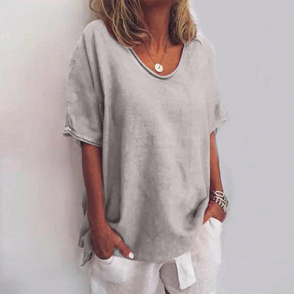 Elisa | Zomerse Blouse Met Losse Pasvorm | Korte Mouw