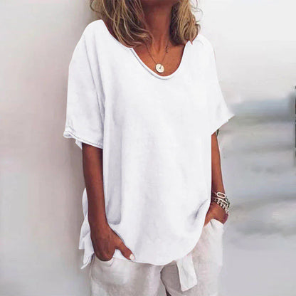 Elisa | Zomerse Blouse Met Losse Pasvorm | Korte Mouw