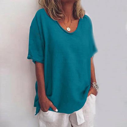 Elisa | Zomerse Blouse Met Losse Pasvorm | Korte Mouw