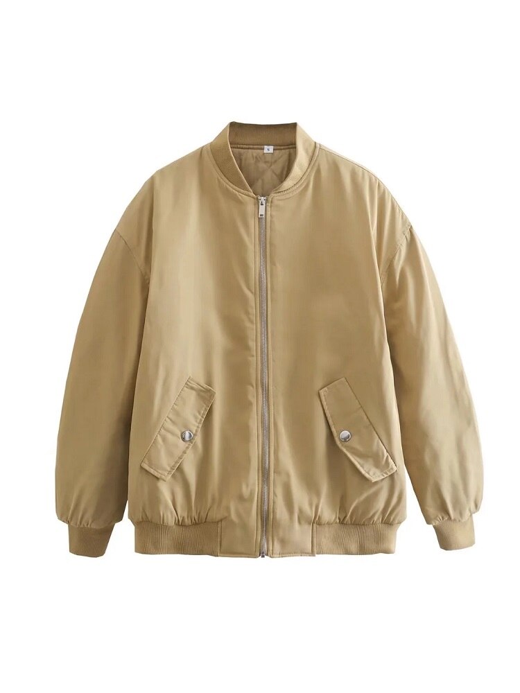 Casual Bomberjack Met Zakken Aan De Voorkant | Oversized