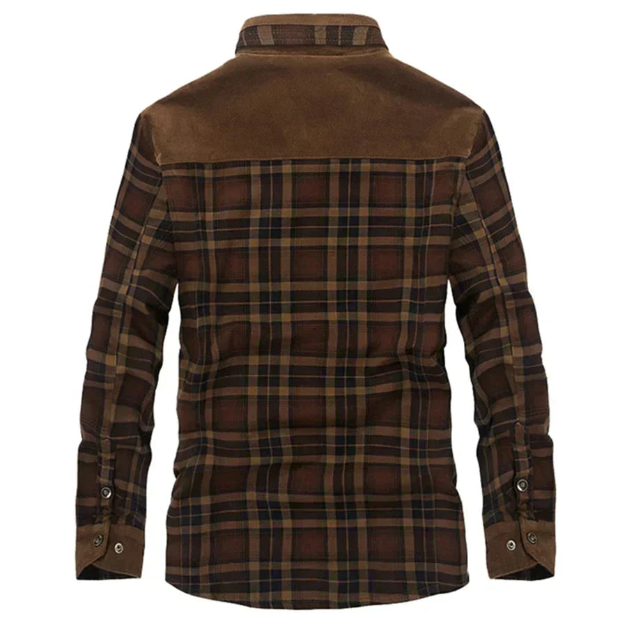 Trendy Geruite Jas Met Borstzakken Voor Heren | Winter