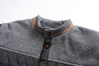 Klassieke Gewatteerde Jas Met Drukknoop Voor Heren | Winter