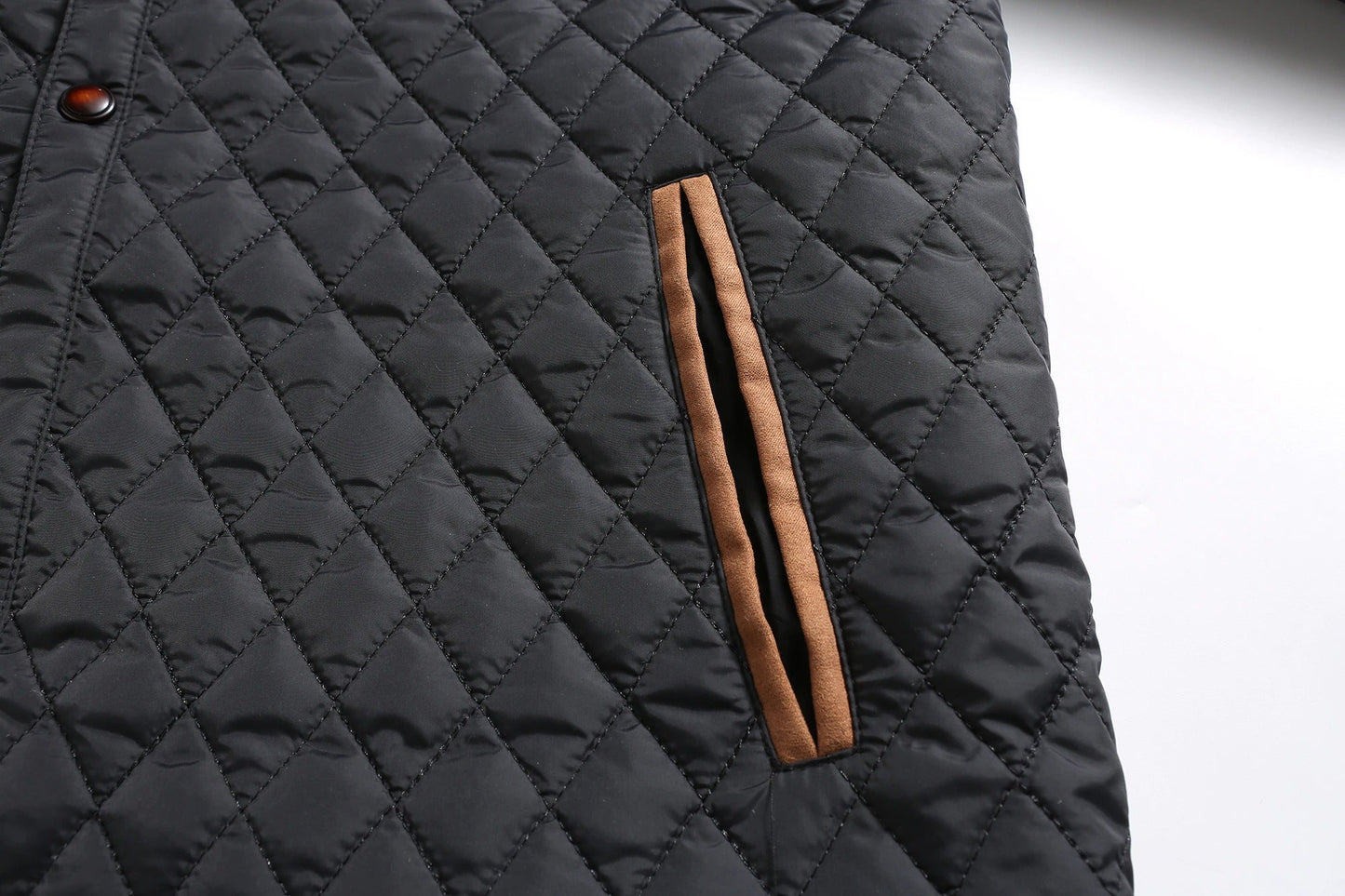 Klassieke Gewatteerde Jas Met Drukknoop Voor Heren | Winter