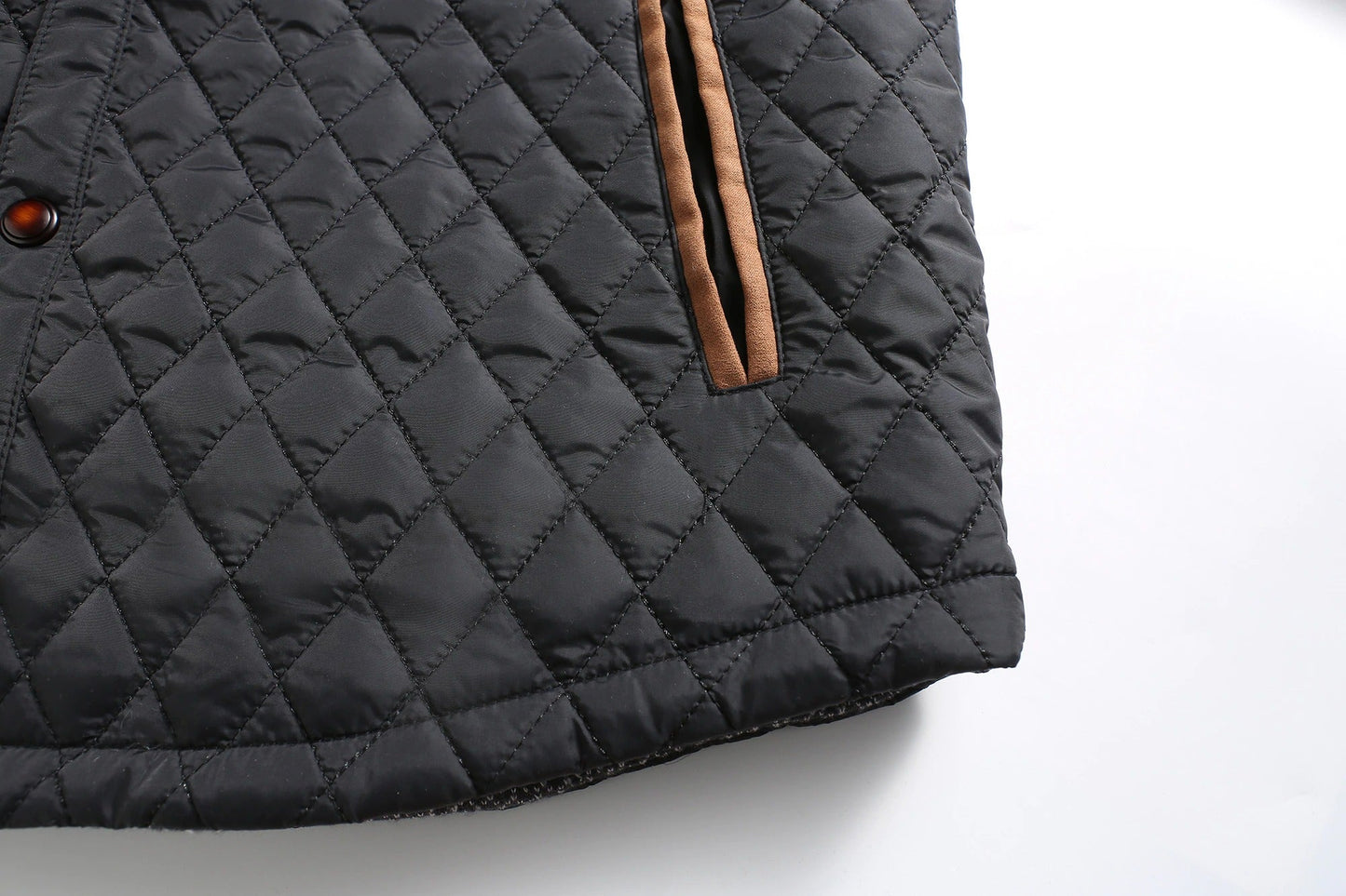 Klassieke Gewatteerde Jas Met Drukknoop Voor Heren | Winter