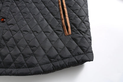 Klassieke Gewatteerde Jas Met Drukknoop Voor Heren | Winter