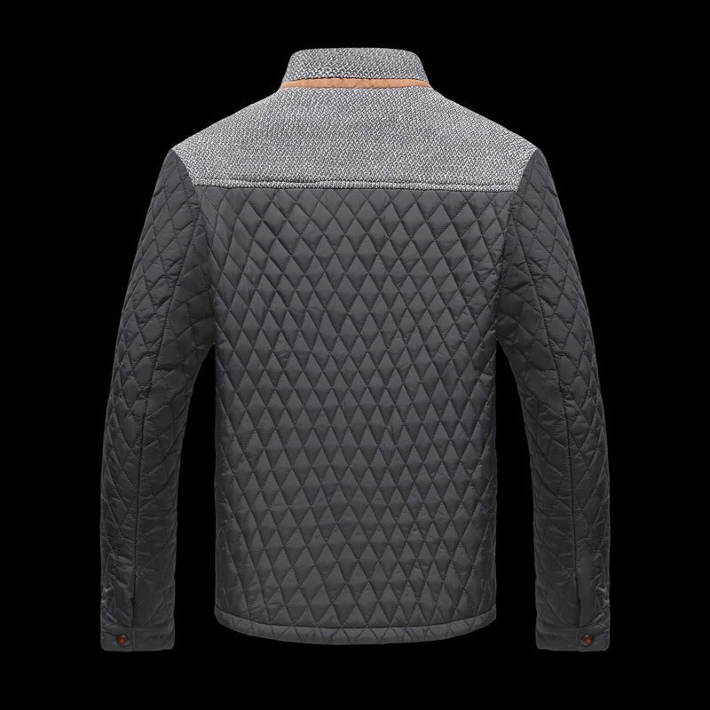 Klassieke Gewatteerde Jas Met Drukknoop Voor Heren | Winter