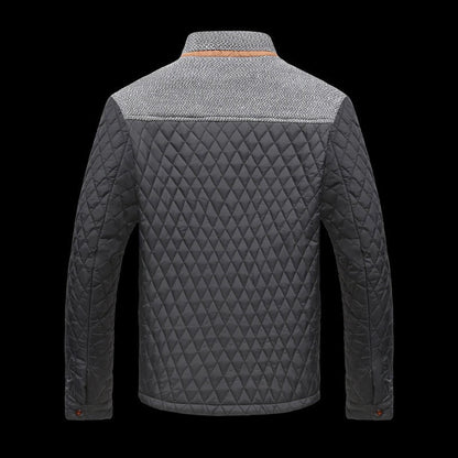 Klassieke Gewatteerde Jas Met Drukknoop Voor Heren | Winter