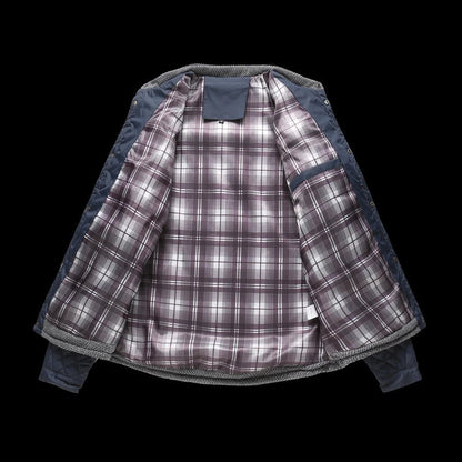 Klassieke Gewatteerde Jas Met Drukknoop Voor Heren | Winter