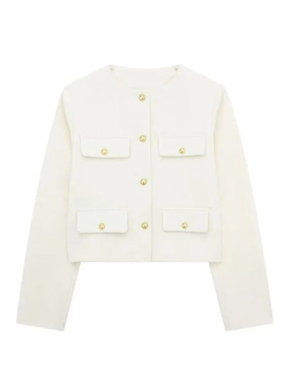 Stijlvol Kort Jasje Met Knoopdetails | Herfst