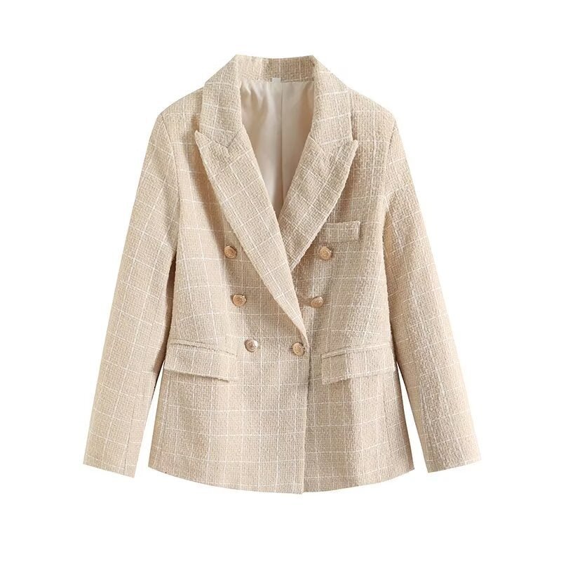 Casual Blazer Met Lange Mouwen | Dubbelrijs