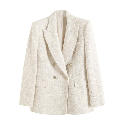 Casual Blazer Met Lange Mouwen | Dubbelrijs