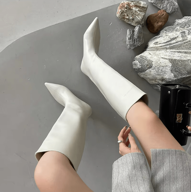 Stijlvolle Hoge Laarzen Met Puntige Knie | Kniehoog