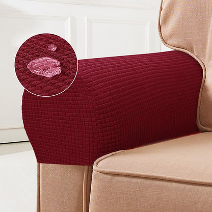 Stretch Armleuninghoezen – Spandex Hoezen voor Stoelen & Fauteuils, Set van 2, Bordeaux