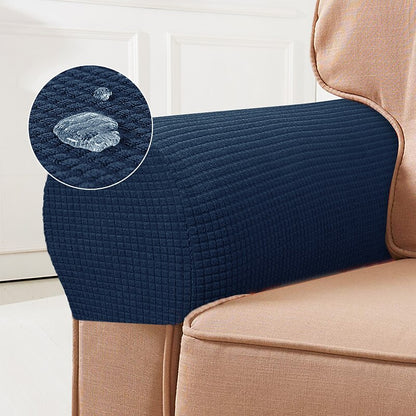 Stretch Armleuninghoezen – Spandex Hoezen voor Stoelen & Fauteuils, Set van 2, Bordeaux