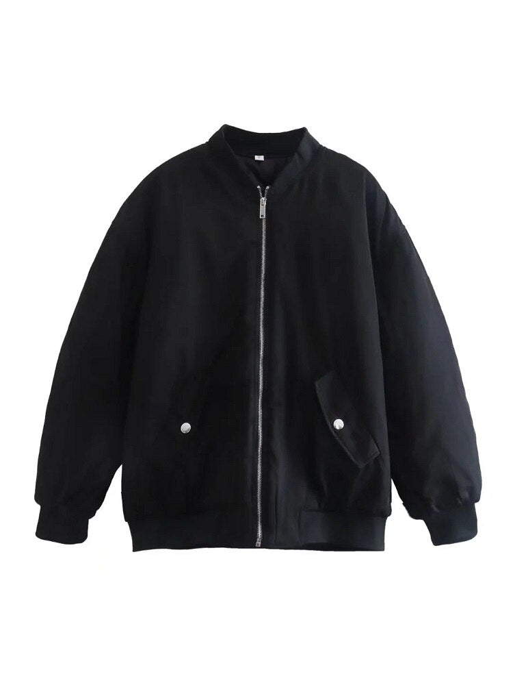 Casual Bomberjack Met Zakken Aan De Voorkant | Oversized