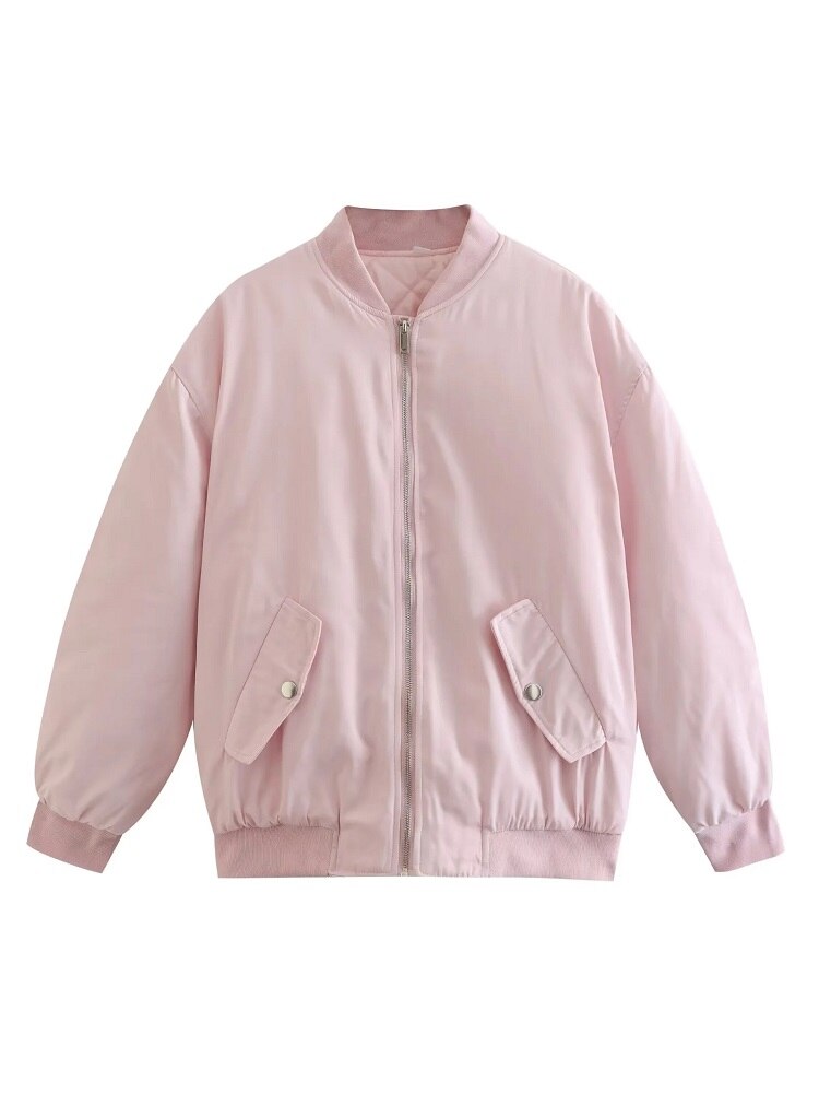 Casual Bomberjack Met Zakken Aan De Voorkant | Oversized